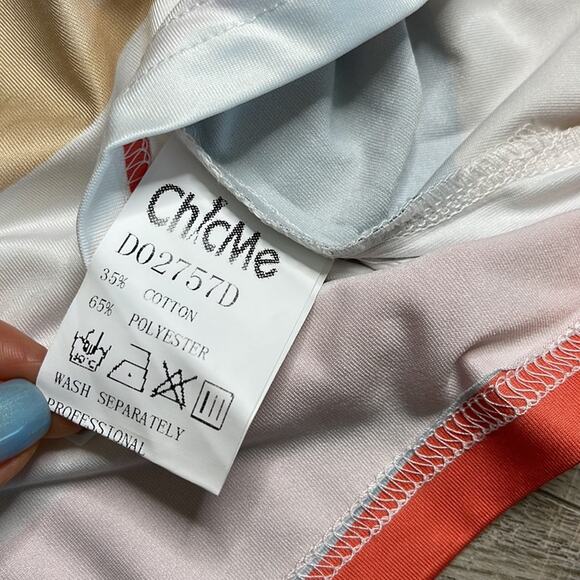 CHICME Striped Sleeveless Open Back Bodycon Tank Top Dress Women’s - Picture 4 of 8